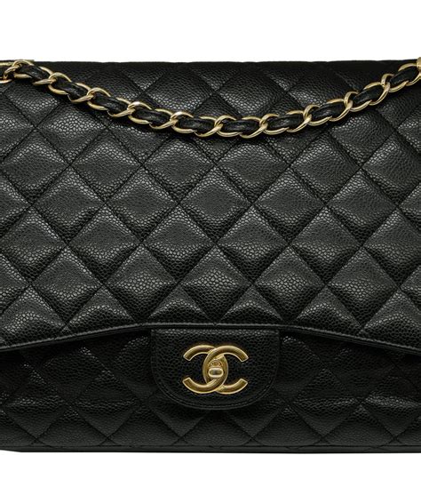 chanel black caviar maxi flap single flap|Flap Bags .